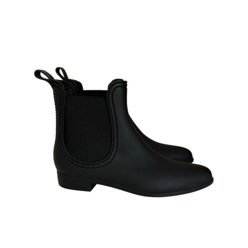 Jeffrey Campbell PLAY Forecast 2 Matte Black Chelsea Rainboots Size 8 Waterproof